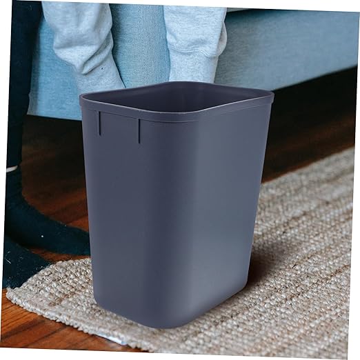 13quart Space-Saving Square Trash Can for Office Kitchen and Wastebasket for Small Spaces Easy to Clean and Maintain Gray Color
