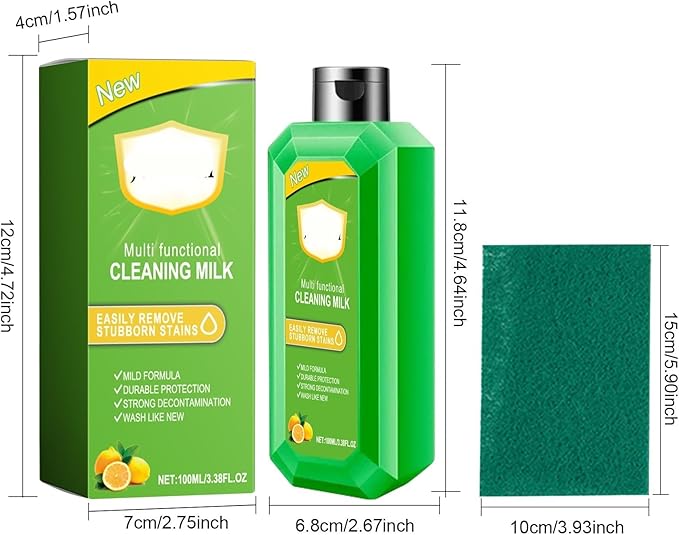 Multi-Purpose Kitchen Cleaner Gel - Removes Grease Grime &amp Water Stains - Safe For Cookware Stoves Floors &amp More(3PCS)