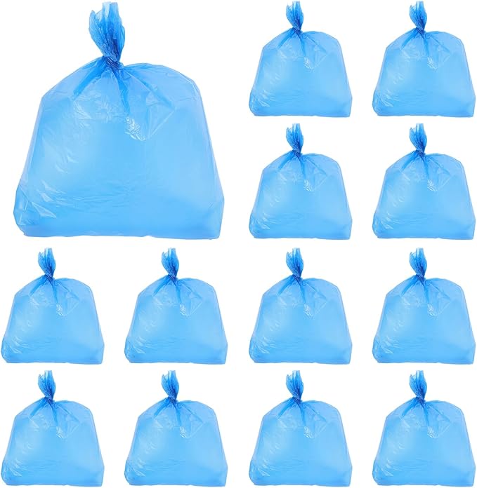 Tear-resistant Large Trash Bags 50pcs 80x100cm Blue Heavy-duty Plastic Garbage Bags for Hotel Office School Sanitation and Restaurant Use