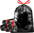 Thick Heavy Duty Plastic 20-30 Gallon Drawstring Trash BagsFit 212328 Gal trash can for tall kitchen Home Office outdoor courtyard 31x35 Inches (21 Gallon Drawstring Trash Bags)