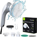Electric Spin Scrubber Bathroom Shower Cleaner Power Scrubber with 2 Speeds and 6 Multi-Function Brush Heads Cleaning Supplies Brush for Bathroom Tile Floor Kitchen Window