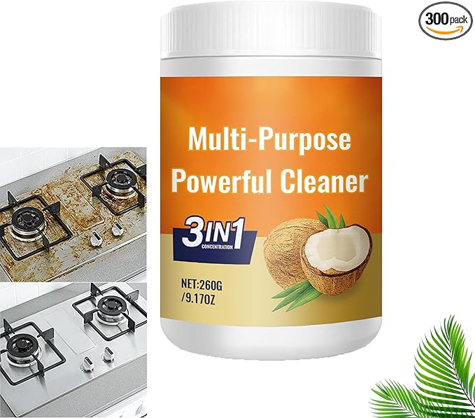 Coconut Oil Cleaning Paste All Purpose Cleaning Multi Degreaser Removes Stains on Microwave Oven Stove top Also for Bathroom Shower Glass and Sink Durable Stain (1PCS)