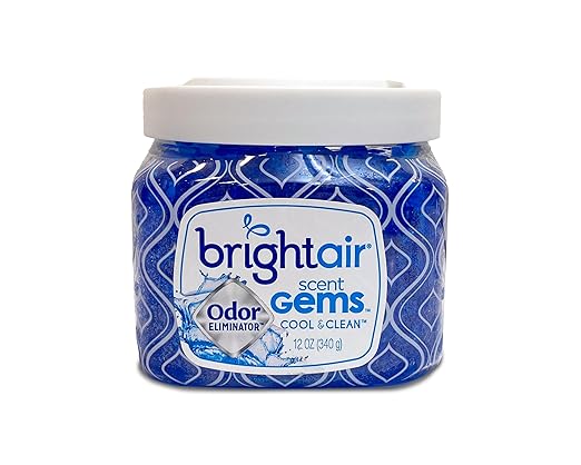 Bright Air Scent Gems For Small to Medium-Size Spaces Cool &amp Clean Scent 12 oz. Each Case of 6 Odor Eliminator &amp Air Freshener Natural Essential Oils Lasts Up to 45 Days Each