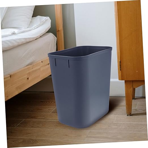 LIFKOME Square Basket 15l Wastebasket for Office Bathroom Kitchen Compact Grey