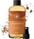 Aroma Country Gingerbread Diffuser Oil - Luxury Essential Oils for Diffuser Refill &amp Air Freshener Room Spray - Long-Lasting &amp Natural Home Fragrance Gingerbread Scented Oil (8.5 Fl. oz)