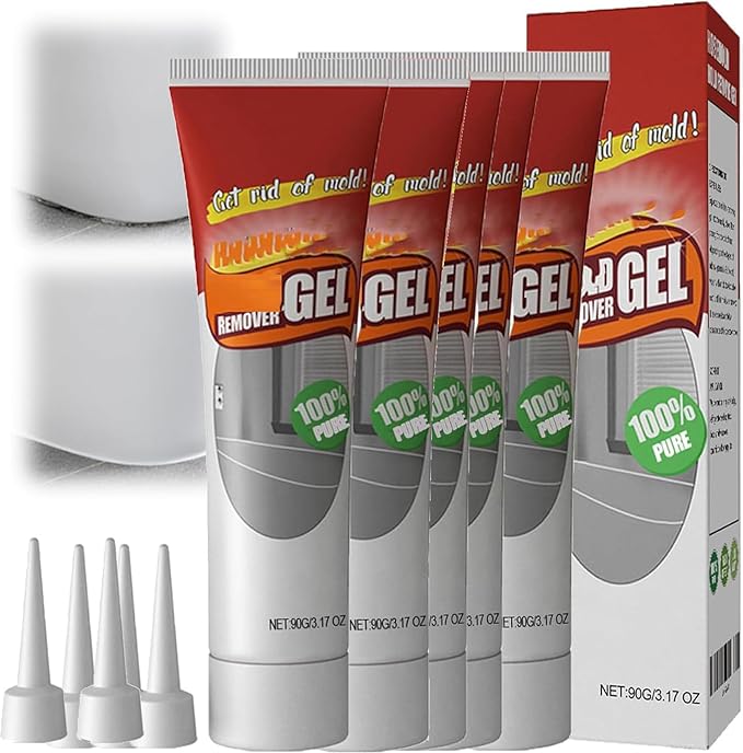 Powerful Household Cleaning GelRemover GelHighly Effective In Penetration Suitable Forfor Sink Bathtub Toilet Seals Bathroom Kitchen Safe Formula That Does Not Damage The Surface (90G5PC)