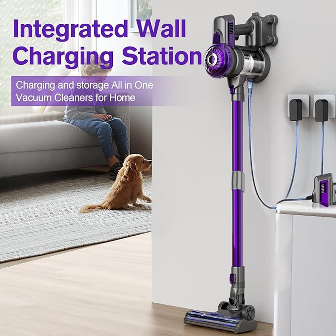 Cordless Vacuum Cleaner Lightweight 2-in-1 Stick &amp Handheld Vacuum for Apartment Pet Hair &amp Car Cleaning S1