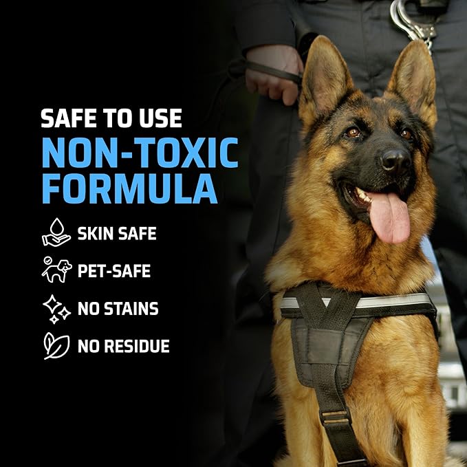 Vest Odor Remover Spray – for Police Gear Law Enforcement Accessories &amp Tactical Equipment – Non-Toxic Residue-Free Long-Lasting Fresh Scent – 2 Pack