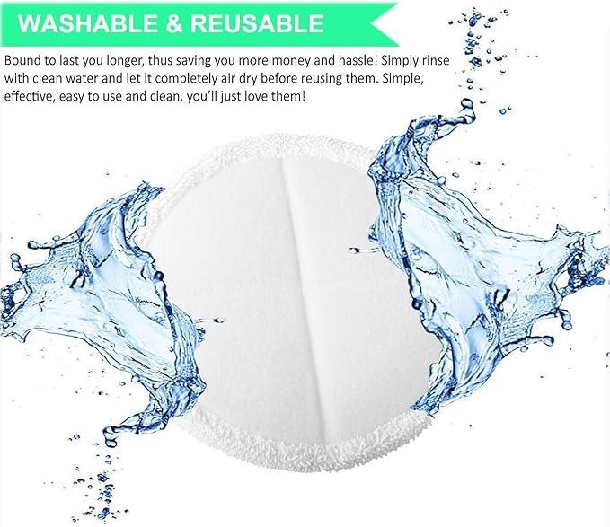 Replacement Mop Pads Compatible with Bis-Sell Spinwave 2124 2039A 2307 23157 20391 20399 - Hard Floor Mop Pads Kit (Included 4 Soft Pads+4 Scrubby Pads)