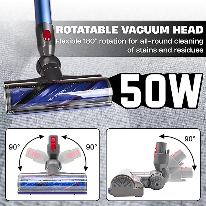 for Dyson V7 V8 V10 V11 V15 Vacuum Head Replacement Part with Upgrade Anti-Tangle &amp Power Suction- Motorized Brush Head Vacuum Attachment for Hard Floors Wood Floors &amp Low/Medium Carpets