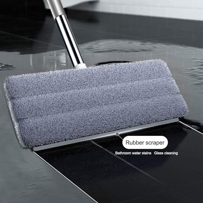 Flat Floor Mop Dry Easy-to-self-contained Dust  Clean  and Reusable Microfibre Pad Very