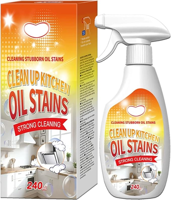 Heavy-Duty Kitchen Degreaser Foam Cleaner 2026 New Heavy Clean Up Kitchen Oil Stains Spray 240ml Multifunctional Powerful Oven Cleaner for Stove Counter Tops Range Hoods (1)
