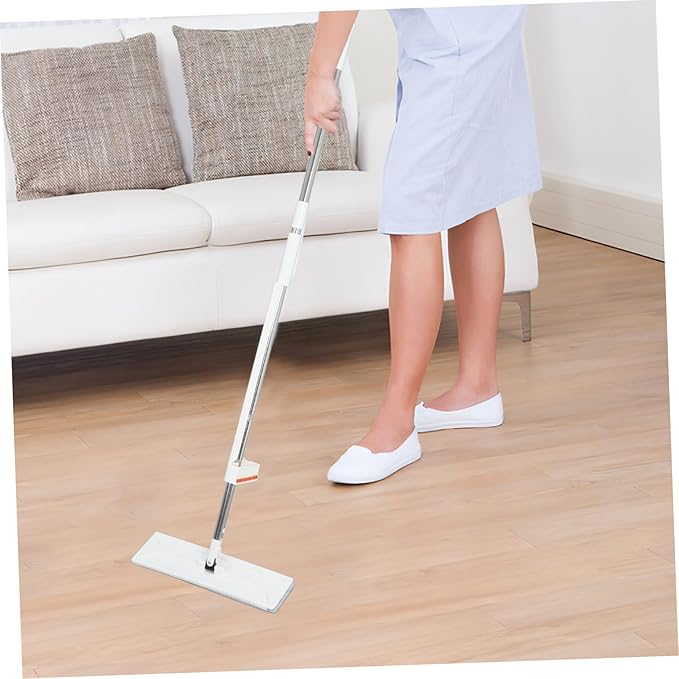 Portable Dual Function Floor Cleaning Mop Wet Dry Flat Mop with Replaceable Microfiber Pads Self Squeeze Design for Efficient Home Cleaning Tasks