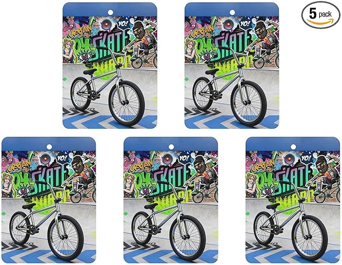 5PCS Car Air Freshener Hanging Personalized Double Sided Urban Bike Car Fresheners Long Lasting New Cars Scents Cute Automotive Freshies for Closets Drawers (tea)