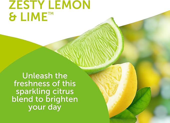 Bright Air 14 oz. Super Odor Eliminator For Medium-Size Spaces Zesty Lemon &amp Lime Scent Case of 6 Air Freshener Natural Essential Oils Lasts Up to 90 Days Each