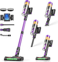 Cordless Vacuum Cleaner 650W 48KPa Vacuum Cleaners for Home Self-Standing Stick Vacuums with LED Display Anti-Tangle Lightweight Stick Vacuum Rechargeable for Pet Hair Carpet Floor