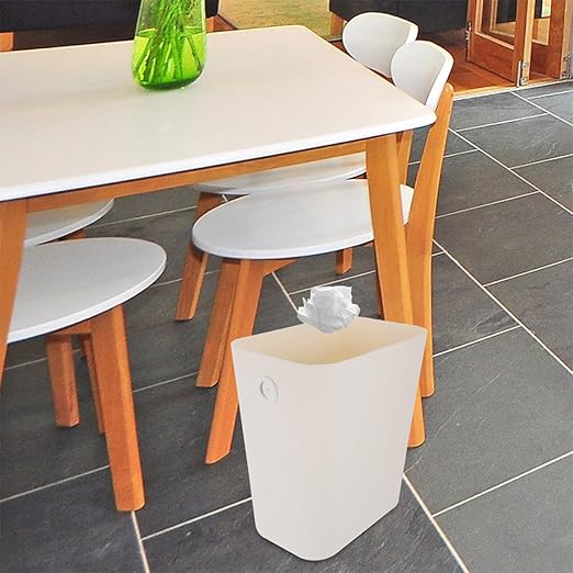 Zerodeko 2pcs Plastic Trash Can Wastebasket 8l Lock Lid Kitchen Rubbish Bin for Home Office Bathroom Storage Container