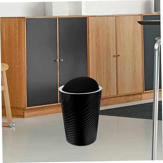Vaguelly Small Trash Can with Lid Portable Bathroom and Bedroom Garbage Bin Large Capacity Plastic Wastebasket for Office and Home Multi-Use Trash Storage Container