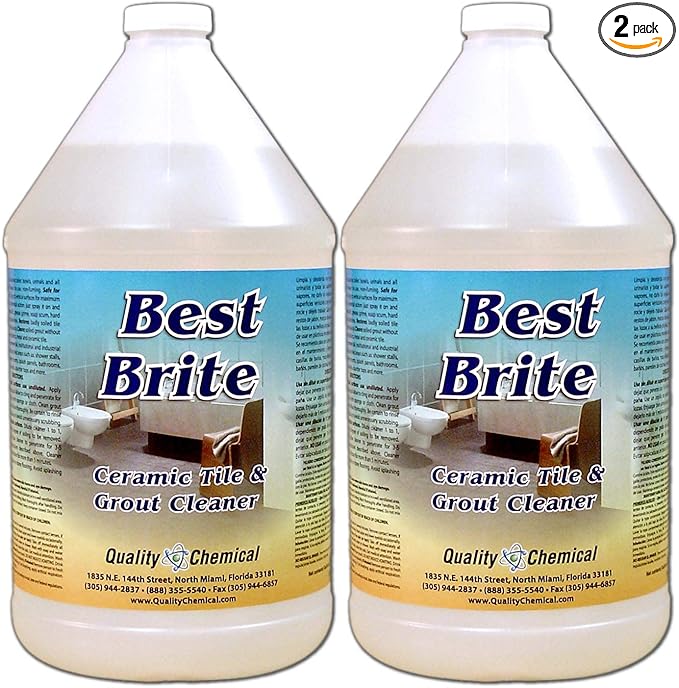 Quality Chemical Best Brite - Heavy-duty tile and grout cleaner with acid-2 gallon case