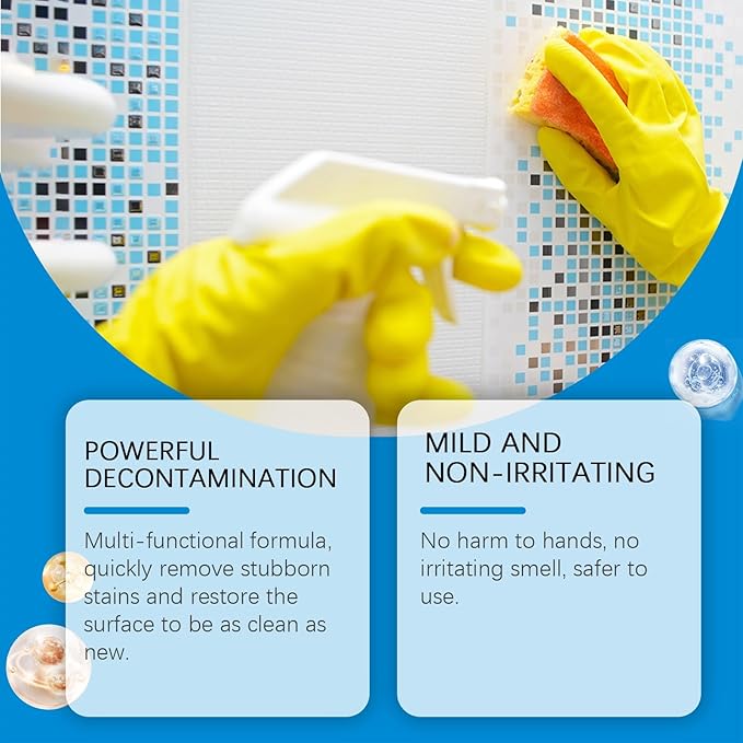 Multi-Purpose Cleaner For Bathroom &amp Kitchen - Removes Stubborn Stains Grease Odors - Safe For Hands(3PCS)