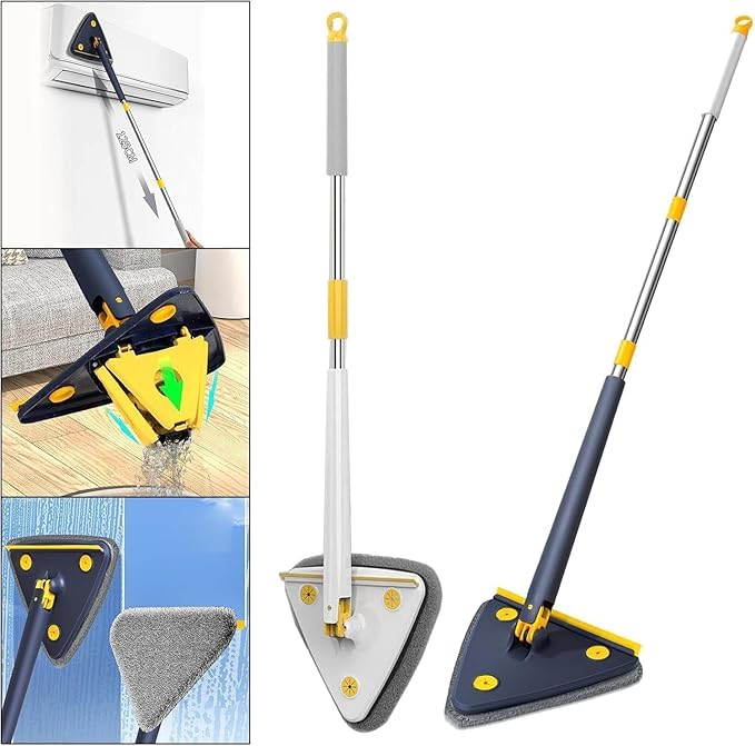 Mult ifunctional Mop Wall &amp Baseboard Cleaner Mop Tool with Long Handle for Cleaning Window Floor Skirting Board Ceiling Bathtub Tub
