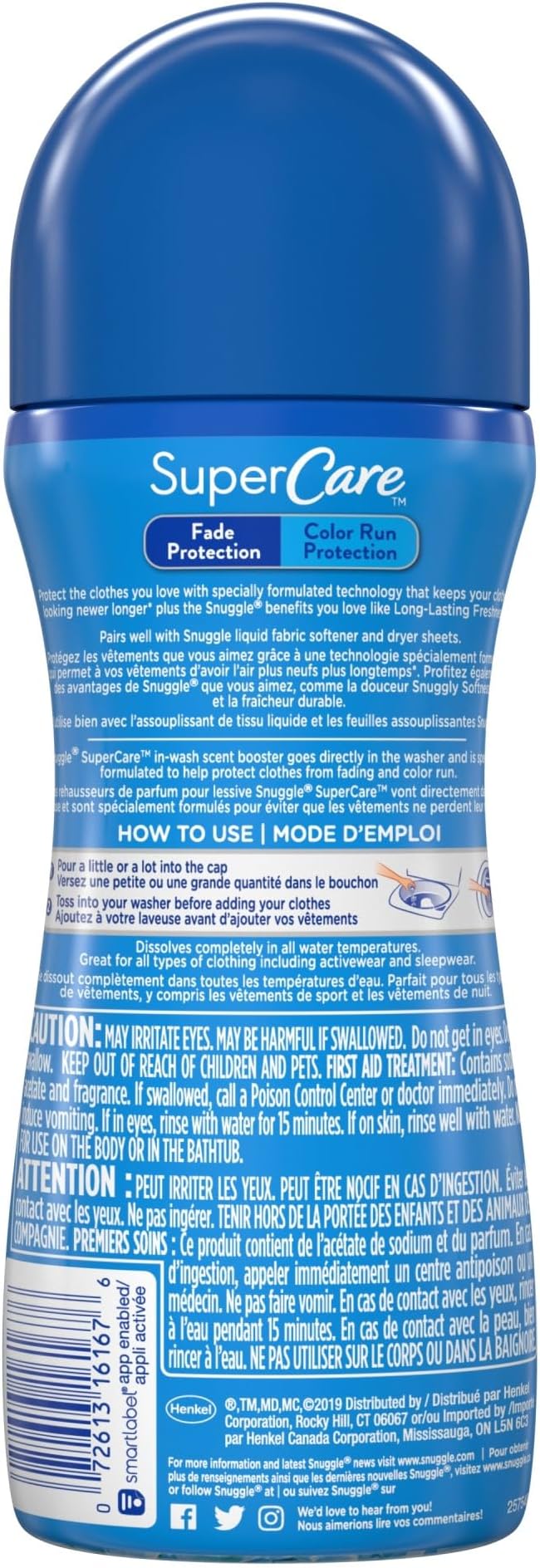 Snuggle SuperCare In-Wash Scent Booster Beads Sea Breeze Fade Protection and Color Run Protection 9 Ounce 4 Count