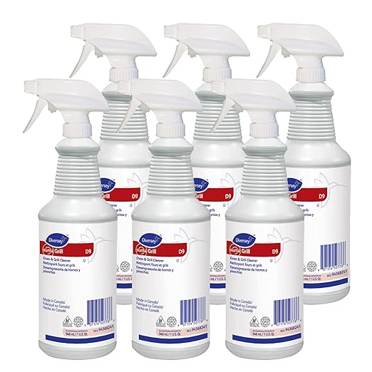 Diversey 94368241 SUMA Grill Oven &amp Grill Cleaner Heavy Duty Liquid Dissolves Fats Oils &amp Carbon Deposits Ready-to-Use Spray 32-Ounce (Pack of 6)