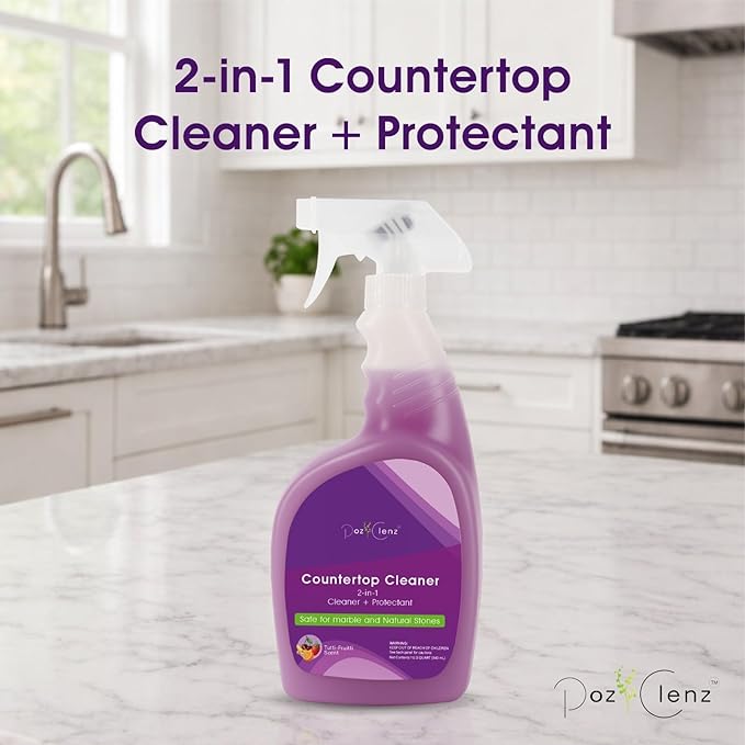 2-in-1 Countertop Cleaner + Protectant. Neutral pH Formula for Marble Granite Quartz &amp Engineered Stone. Safe Around Stainless Steel &amp All Water-Safe Surfaces.