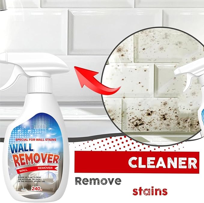 Highly Effective Removal Spray2026New Wall Cleaner SprayWall Remover Multi-Surface Cleaning SolutionDirt Dust And Stain RemoverFor WoodTileFabricBathroomsKitchens (2 Set)