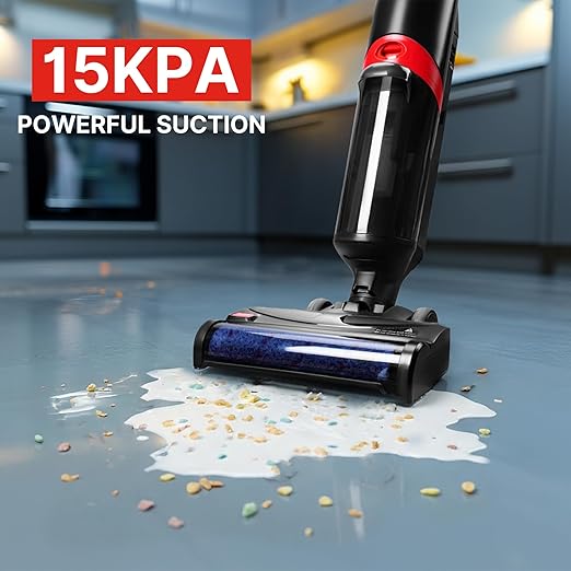 Shop-Vac Wet Dry Vacuum Cleaner and Mop 15000Pa Vacuum Mop All in One Lightweight Multi-Surface Cleaner with Self-Cleaning LED Display &amp Voice Prompts