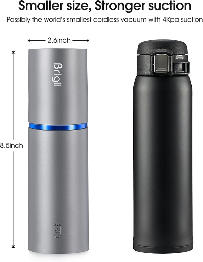 Brigii Mini Handheld Vacuum Cordless 3 in 1-Car Vacuum &amp Air Duster &amp Hand Pump Portable Rechargeable Cleaner for Car Interior Small Spaces Crevices-Y120 Pro