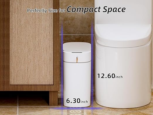 funest Rechargeable Bathroom Trash Can with 4 Gallon Trash Bags(75 Counts)