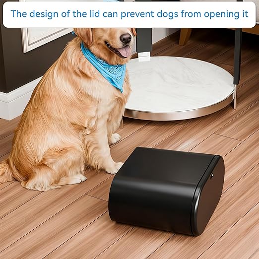 Yieach 3.17 Gallon Thin Small Black Bathroom Trash Can with Lid12L Small Pet/Dog Proof Slim Trashcan and Skinny Covered Trash CanPlastic Covered WastebasketGarbage Can for KitchenOfficeRVBedroom