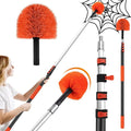 Feather DustersCobweb Duster with 5-20FT Extension Pole | Spider Web for Outdoor &amp Indoor Web Cleaning | Soft Bristle | Lightweight Extendable Handle | 3/4 Standard Acme Threaded Fits Cleaner To