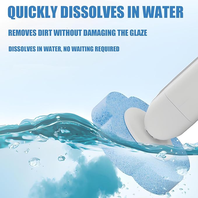 Disposable Brush with Holder &amp Refill Heads - Hygienic Sanitary Toilet Cleaner for Easy Cleaning Streak-Free Fresh Bathroom No Mess Disposable Toilet Bowl (1 Refill (36 pcs))