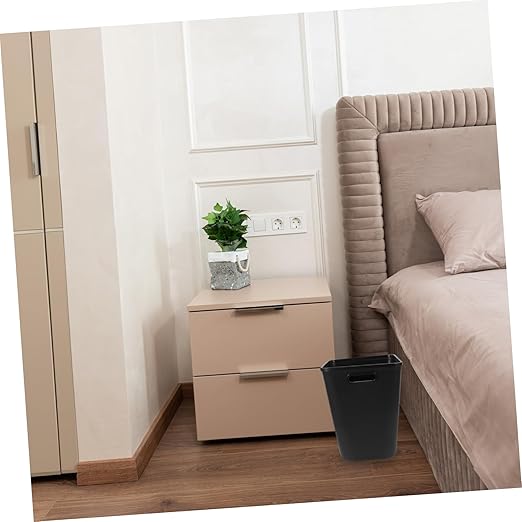 Large Plastic Garbage Can for Bathroom Kitchen Bedroom Living PP Wastebasket Bin Minimalist Trash Container Easy to Clean and Spacious