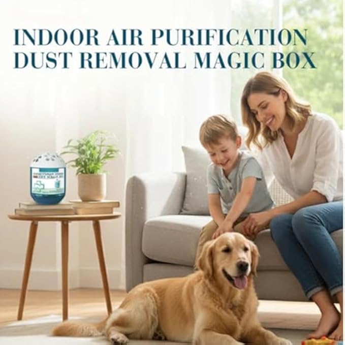 Indoor Air Purification Dust Removal Magic Box Bringing Health to the Family 120g Automatic Dust Collection Air Purifier Magic Box Plant Extract Long-Lasting Freshness for Pet Areas Home (3pcs)