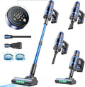 V25 Cordless Vacuum Cleaner 680W 60Kpa Powerful Stick Vacuum with Dust Sensor Digital Display 4000mAh Rechargeable Battery up to 60Mins Versatile for Pet Hair Floor Carpet (Navy)