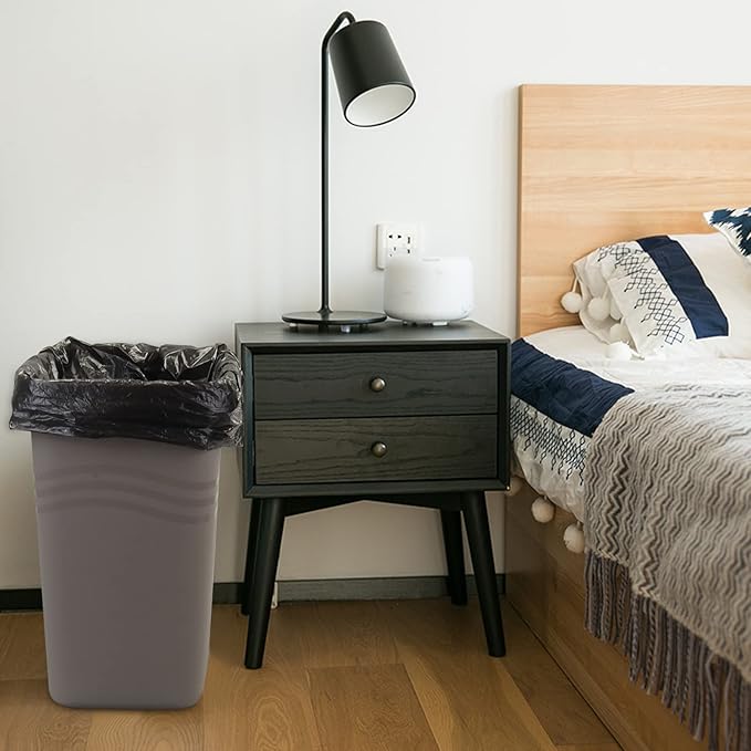 8 Gallon Black Trash Bags Waste Bin Liners for Kitchen Office (6 Rolls/150 Counts)