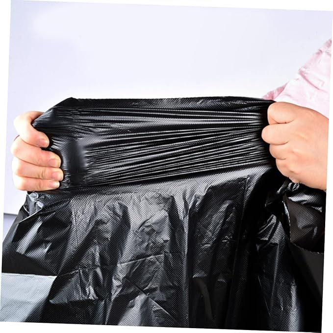 NOLITOY Extra Large Garbage Bags 50pcs 80x100cm Black Kitchen Trash Bags Heavy Duty Commercial Contractor Outdoor Lawn Waste Liners for 100l Bins