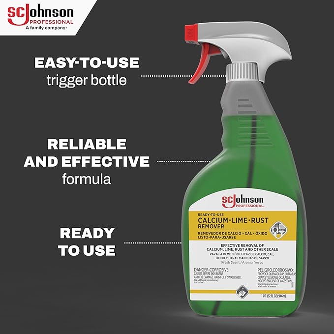 SC Johnson Professional Ready-To-Use Calcium Lime Rust Remover Spray 32 fl. oz. 12 Count for Professional Use Only