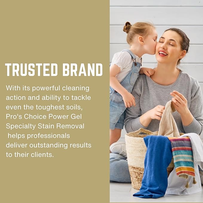 Pro's Choice Clothing Stain Remover Power Gel Super Spotter - Fabric Stain Remover for Clothes Laundry &amp Spot Remover - Stain Removal for Stubborn Ink - Grease Stain Remover for Clothes (1 Gallon)