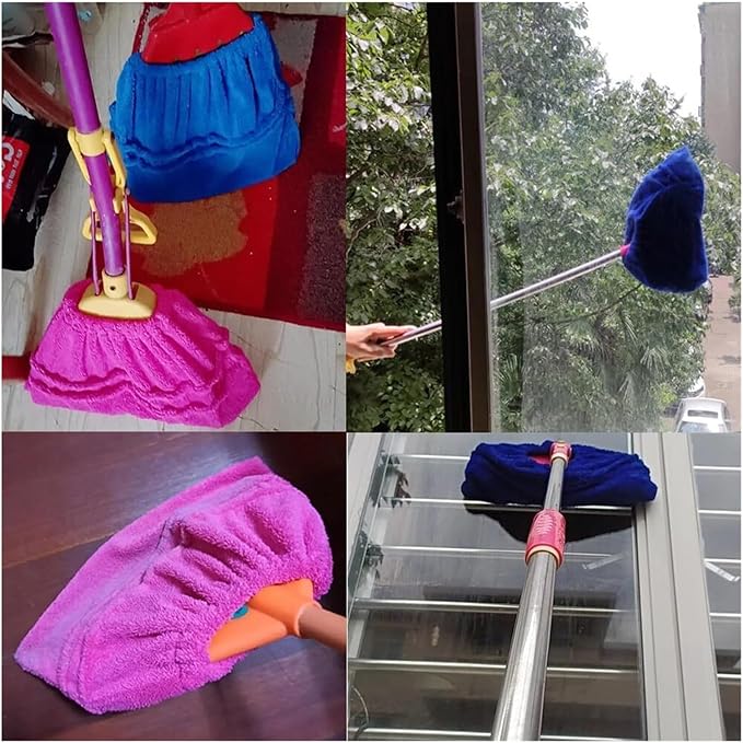 1 Multifunctional Coral Fleece Broom Cloth Cover Floor mop Reusable Ultra-fine Fiber Absorbent Household Cleaning accesso
