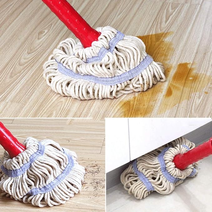 Mop - Floor Cleaning System Washable Pads Cleaner for Hardwood Laminate Tile Dry Wet Reusable Dust