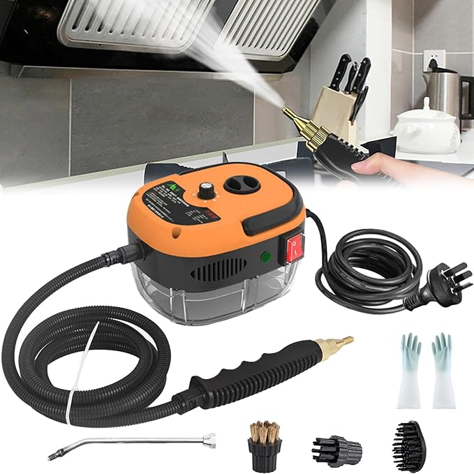 Muntuni 2500W High-Pressure Handheld Steam Cleaner Portable &amp Powerful Car &amp Fur Steamer High-Temperature Pressurized Cleaning for Effective Dirt Removal