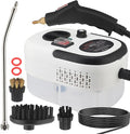 Handheld Steam Cleaner 1500W High Pressure Steam Cleaner with 6 Gear Adjustable and 4 Multi Surface Accessories for Tile Stove Appliance Carpet Mattress (US plug)