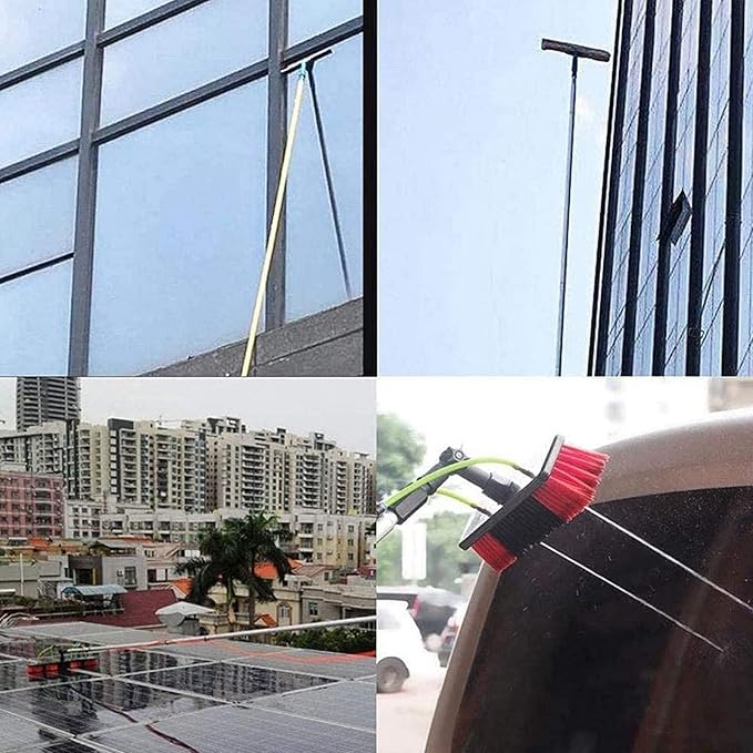 Solar Panel &amp Window Cleaning Kit - Extendable 4-12M Water Fed Pole with Brush - Professional Window Cleaning Equipment for Effective Solar Panel Maintenance &amp Streak-Free Shine