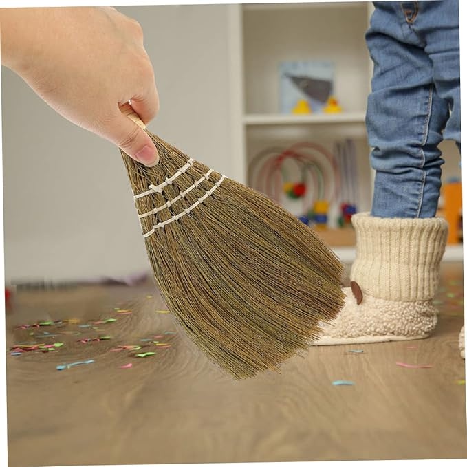 PRETYZOOM 5pcs Whisk Broom Short Handle Portable Dust Brush for Computer and Home Easy to Use Cleaning Tool
