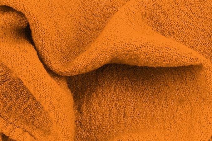 Avalon Towels Cotton Shop Rags – (Pack of 50) Size 12x14 Inches Cleaning Rags – Absorbent Shop Towels and Multipurpose Cleaning Towels for Automobiles Industries Garage and Homes (Orange)