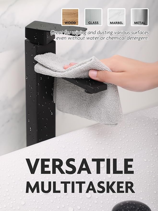 Fantasticlean Microfiber Cleaning Cloth Roll -675 Pack Tear Away Microfiber Towels 12 x 12 Reusable Washable Ultra Absorbent Dishcloth for All-Around Cleaning Supplies (9 Rolls of Grey)